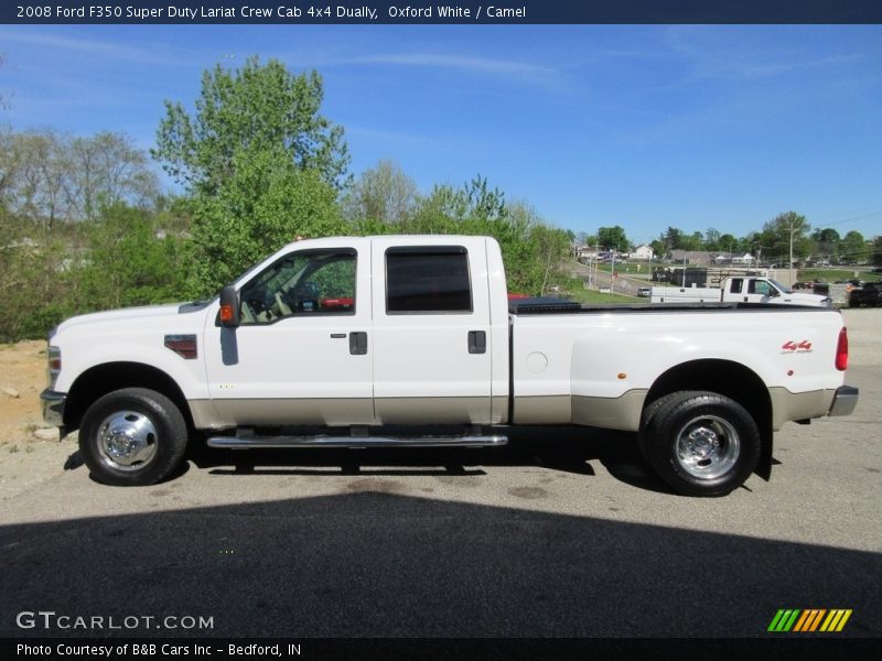 Oxford White / Camel 2008 Ford F350 Super Duty Lariat Crew Cab 4x4 Dually