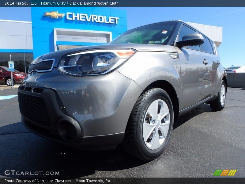 Titanium Gray / Black Diamond Woven Cloth 2014 Kia Soul 1.6