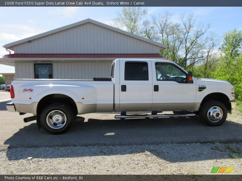 Oxford White / Camel 2008 Ford F350 Super Duty Lariat Crew Cab 4x4 Dually