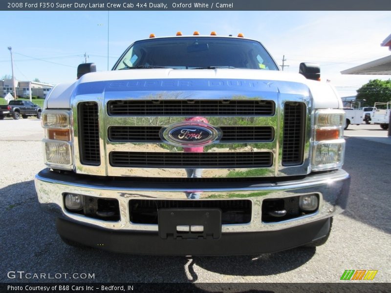 Oxford White / Camel 2008 Ford F350 Super Duty Lariat Crew Cab 4x4 Dually