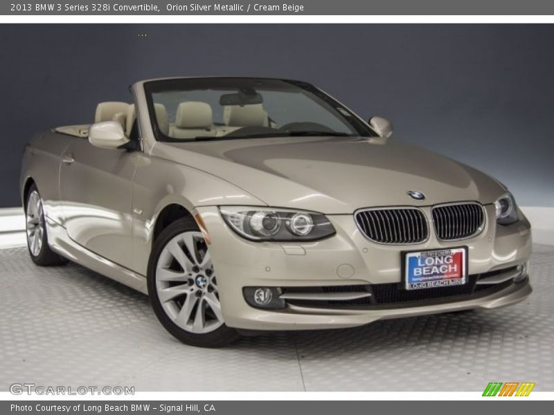 Orion Silver Metallic / Cream Beige 2013 BMW 3 Series 328i Convertible