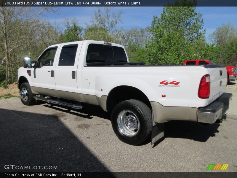 Oxford White / Camel 2008 Ford F350 Super Duty Lariat Crew Cab 4x4 Dually