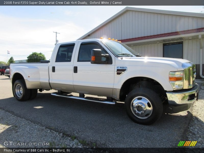 Oxford White / Camel 2008 Ford F350 Super Duty Lariat Crew Cab 4x4 Dually