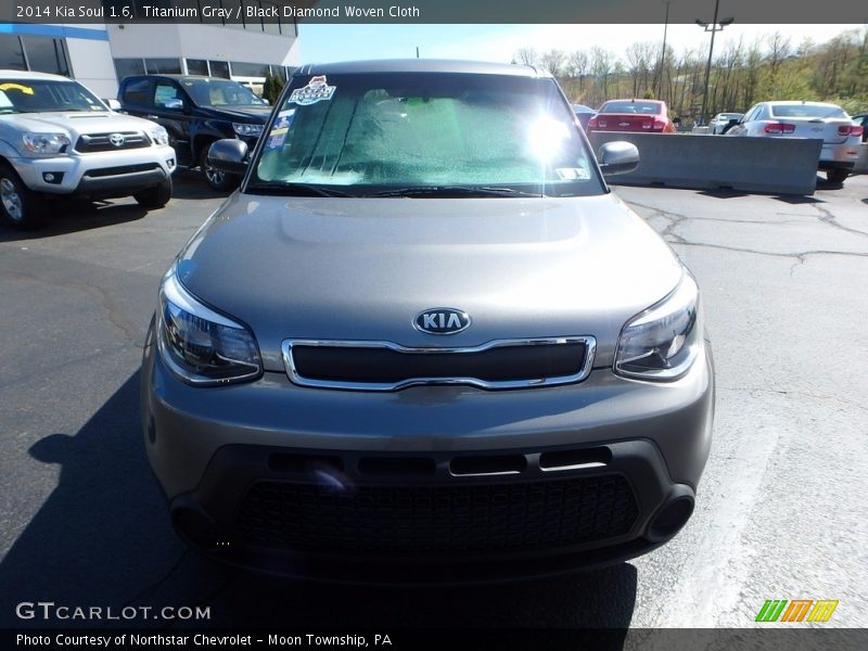 Titanium Gray / Black Diamond Woven Cloth 2014 Kia Soul 1.6