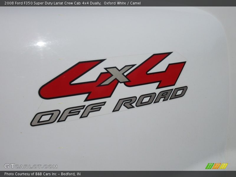 Oxford White / Camel 2008 Ford F350 Super Duty Lariat Crew Cab 4x4 Dually