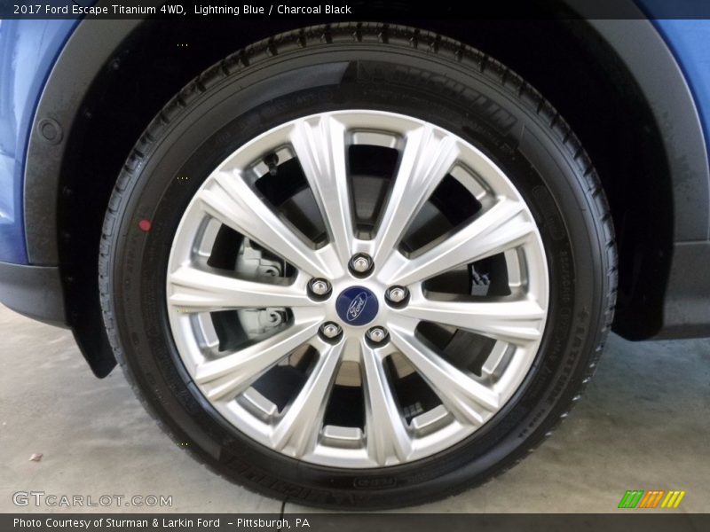 Lightning Blue / Charcoal Black 2017 Ford Escape Titanium 4WD