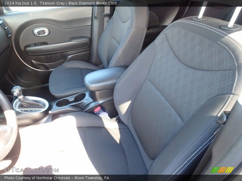 Titanium Gray / Black Diamond Woven Cloth 2014 Kia Soul 1.6