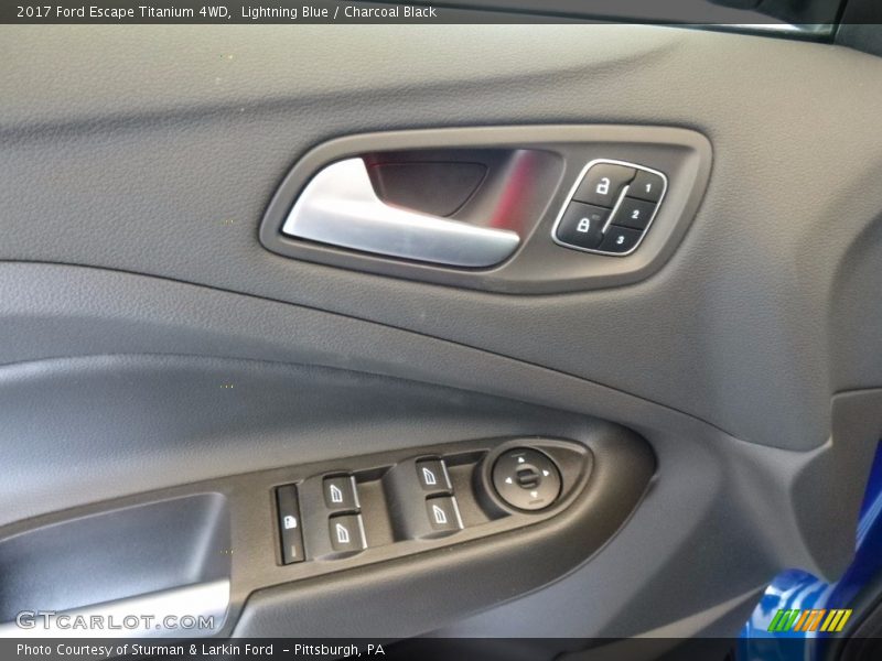 Lightning Blue / Charcoal Black 2017 Ford Escape Titanium 4WD