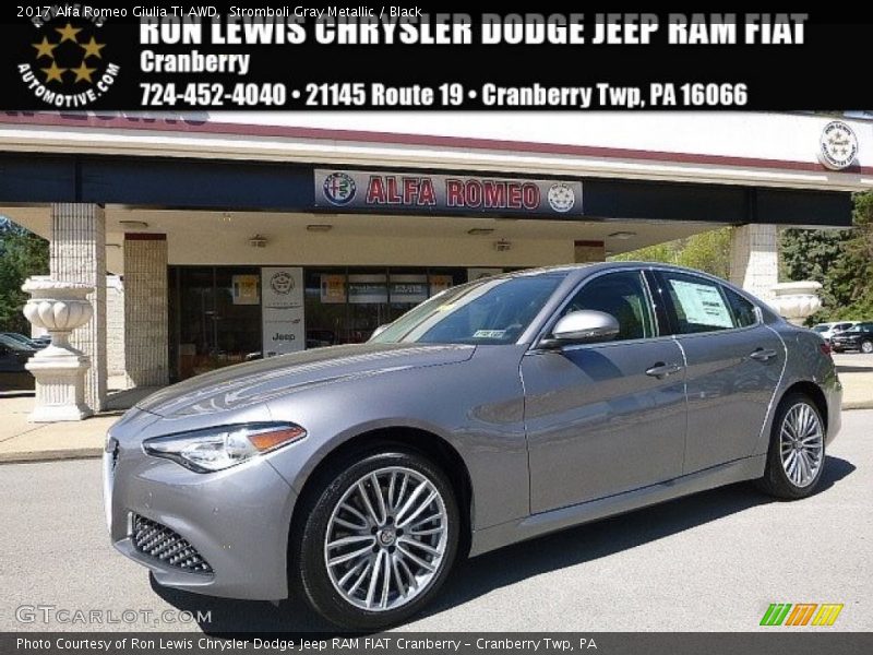 Stromboli Gray Metallic / Black 2017 Alfa Romeo Giulia Ti AWD