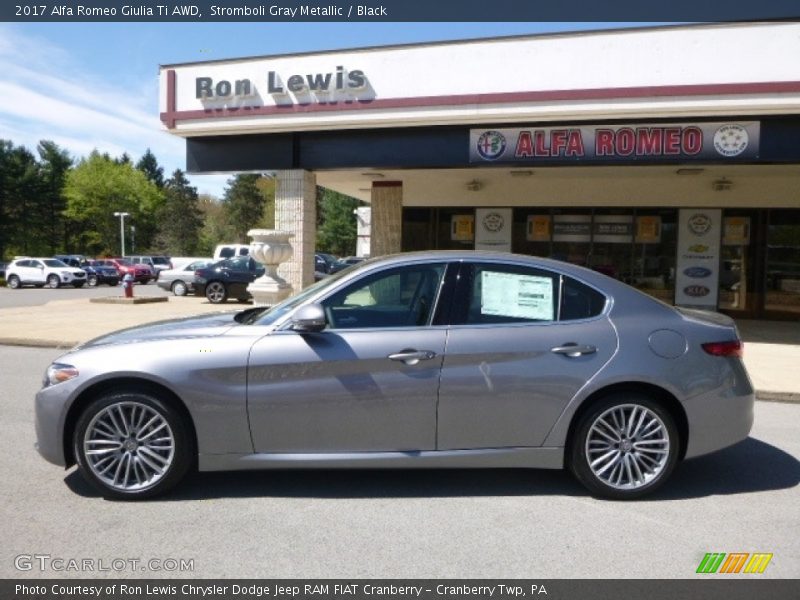 Stromboli Gray Metallic / Black 2017 Alfa Romeo Giulia Ti AWD