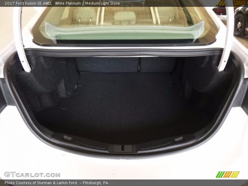 White Platinum / Medium Light Stone 2017 Ford Fusion SE AWD