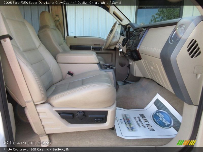 Oxford White / Camel 2008 Ford F350 Super Duty Lariat Crew Cab 4x4 Dually