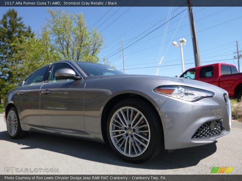 Stromboli Gray Metallic / Black 2017 Alfa Romeo Giulia Ti AWD