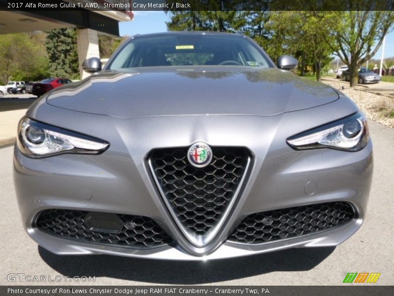 Stromboli Gray Metallic / Black 2017 Alfa Romeo Giulia Ti AWD
