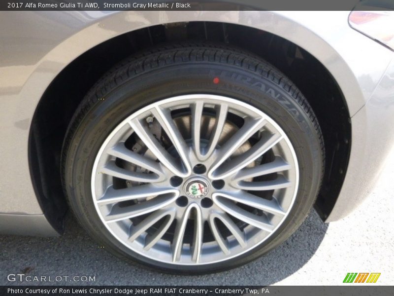 Stromboli Gray Metallic / Black 2017 Alfa Romeo Giulia Ti AWD