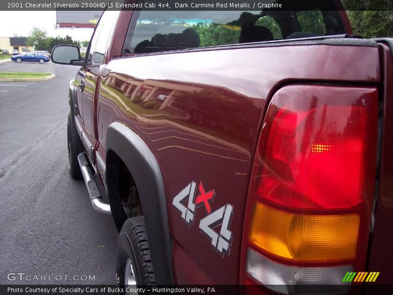 Dark Carmine Red Metallic / Graphite 2001 Chevrolet Silverado 2500HD LS Extended Cab 4x4