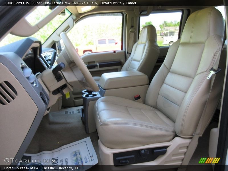 Oxford White / Camel 2008 Ford F350 Super Duty Lariat Crew Cab 4x4 Dually