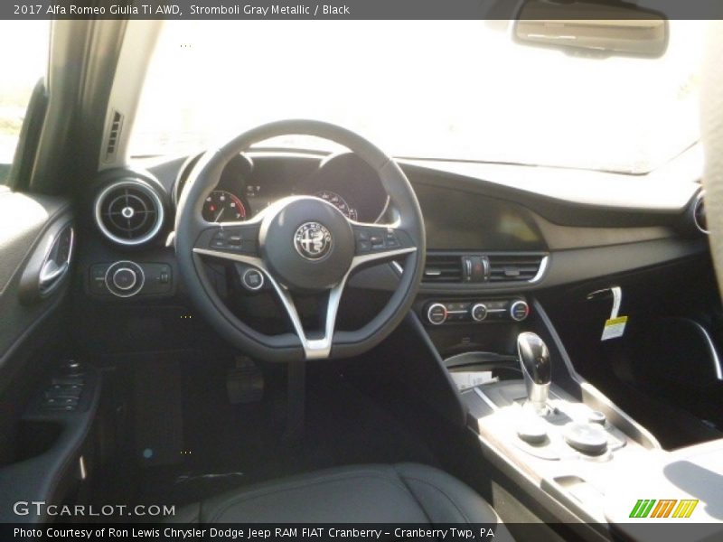 Stromboli Gray Metallic / Black 2017 Alfa Romeo Giulia Ti AWD