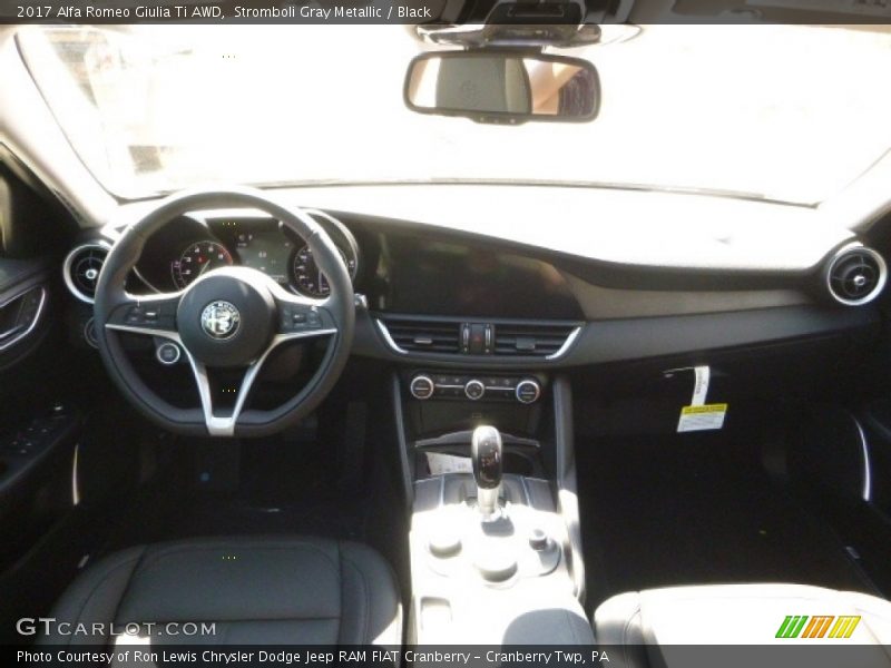 Stromboli Gray Metallic / Black 2017 Alfa Romeo Giulia Ti AWD