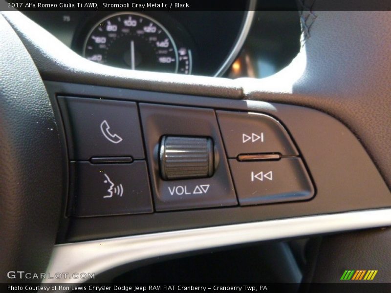 Stromboli Gray Metallic / Black 2017 Alfa Romeo Giulia Ti AWD