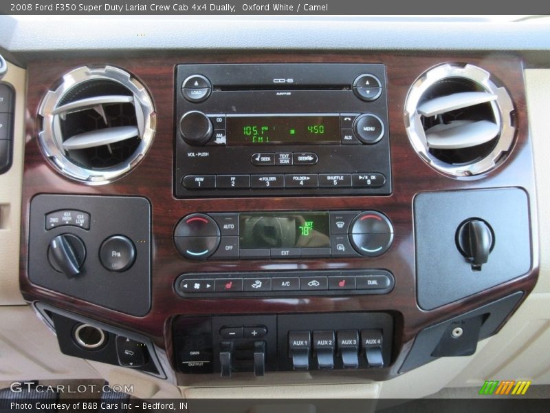 Oxford White / Camel 2008 Ford F350 Super Duty Lariat Crew Cab 4x4 Dually