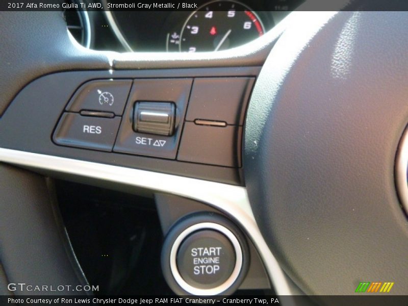 Stromboli Gray Metallic / Black 2017 Alfa Romeo Giulia Ti AWD