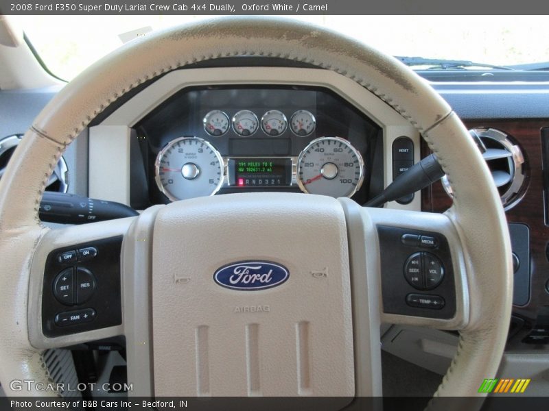 Oxford White / Camel 2008 Ford F350 Super Duty Lariat Crew Cab 4x4 Dually