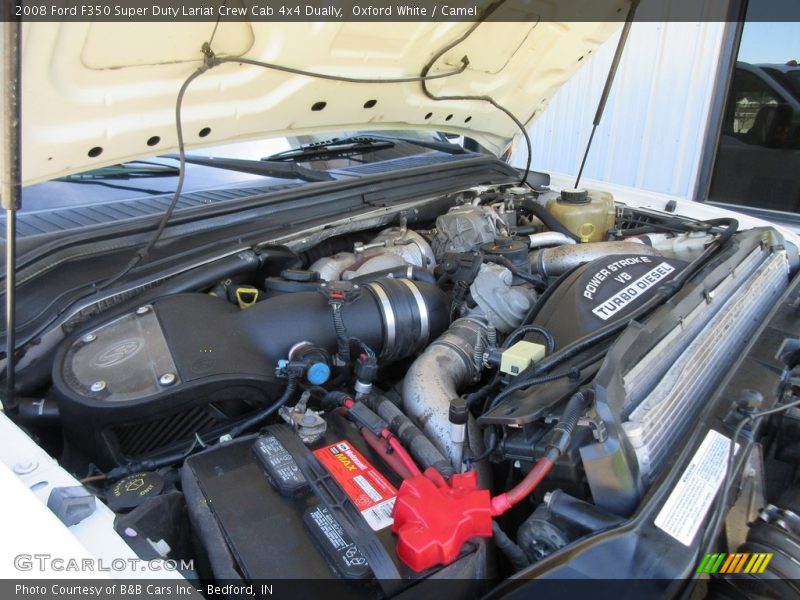 Oxford White / Camel 2008 Ford F350 Super Duty Lariat Crew Cab 4x4 Dually