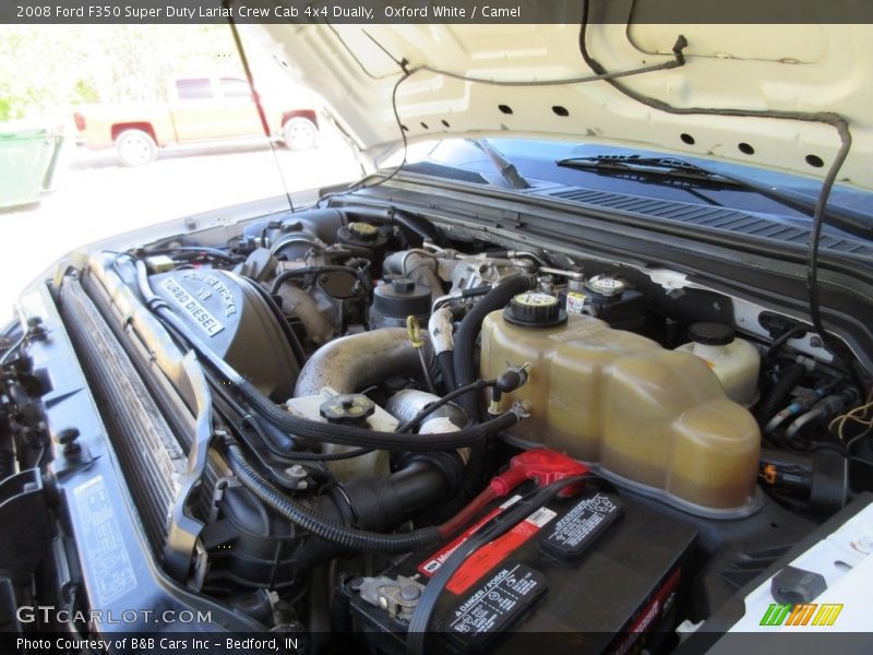 Oxford White / Camel 2008 Ford F350 Super Duty Lariat Crew Cab 4x4 Dually