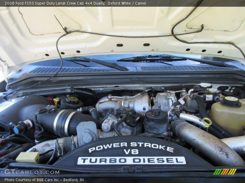 Oxford White / Camel 2008 Ford F350 Super Duty Lariat Crew Cab 4x4 Dually
