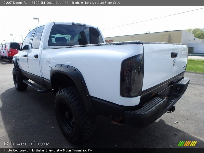 Bright White / Medium Slate Gray 2007 Dodge Ram 2500 SLT Quad Cab 4x4