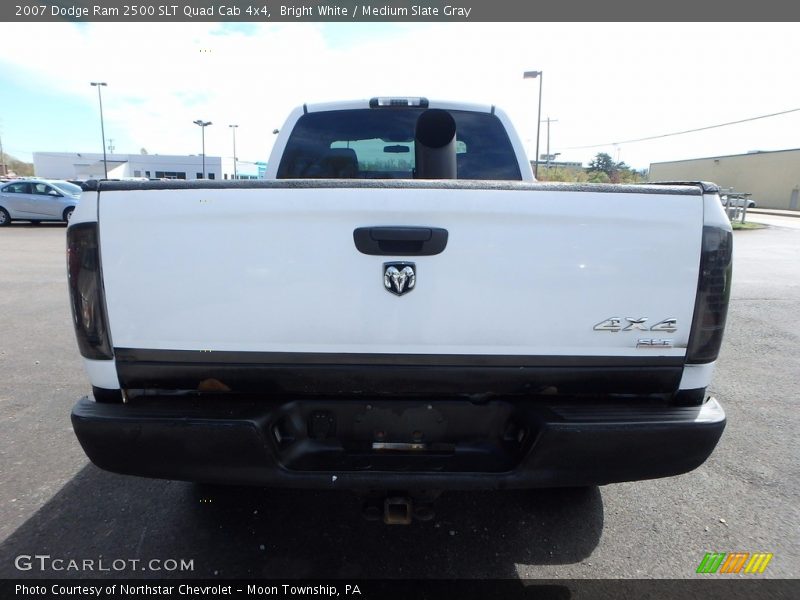 Bright White / Medium Slate Gray 2007 Dodge Ram 2500 SLT Quad Cab 4x4