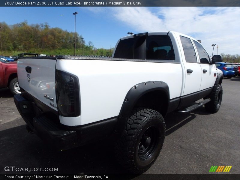 Bright White / Medium Slate Gray 2007 Dodge Ram 2500 SLT Quad Cab 4x4