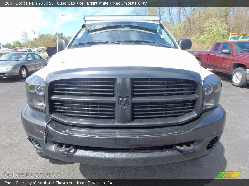 Bright White / Medium Slate Gray 2007 Dodge Ram 2500 SLT Quad Cab 4x4