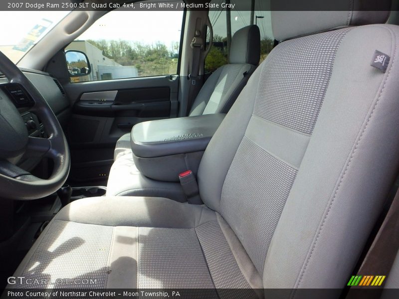 Bright White / Medium Slate Gray 2007 Dodge Ram 2500 SLT Quad Cab 4x4