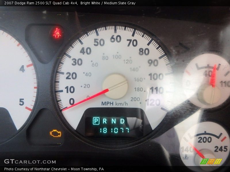 Bright White / Medium Slate Gray 2007 Dodge Ram 2500 SLT Quad Cab 4x4