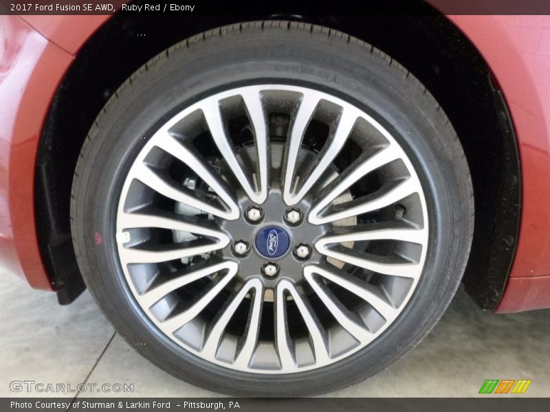 Ruby Red / Ebony 2017 Ford Fusion SE AWD