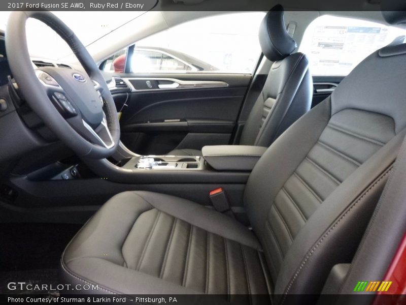 Ruby Red / Ebony 2017 Ford Fusion SE AWD