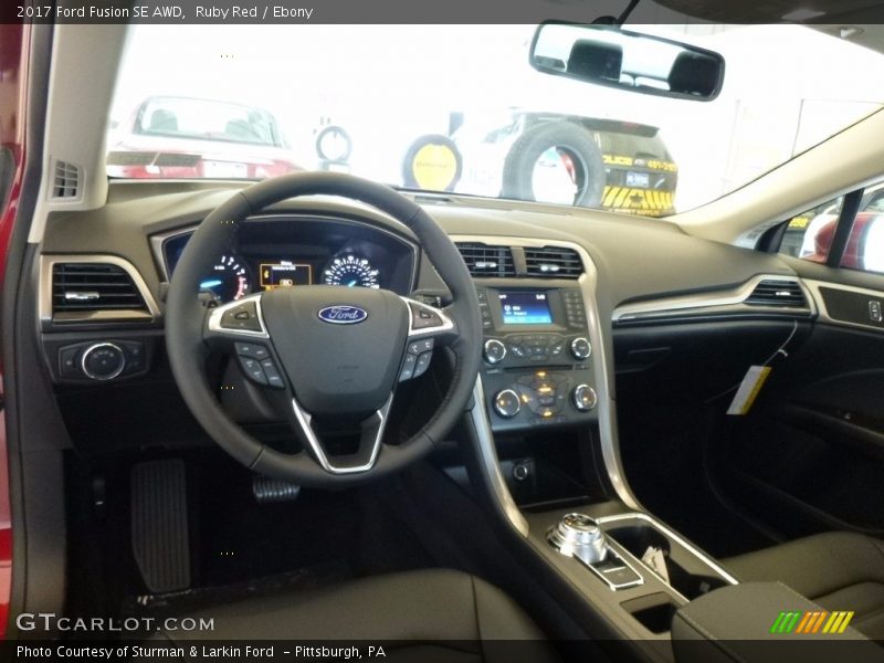 Ruby Red / Ebony 2017 Ford Fusion SE AWD