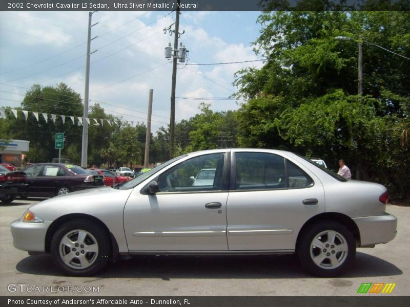 Ultra Silver Metallic / Neutral 2002 Chevrolet Cavalier LS Sedan