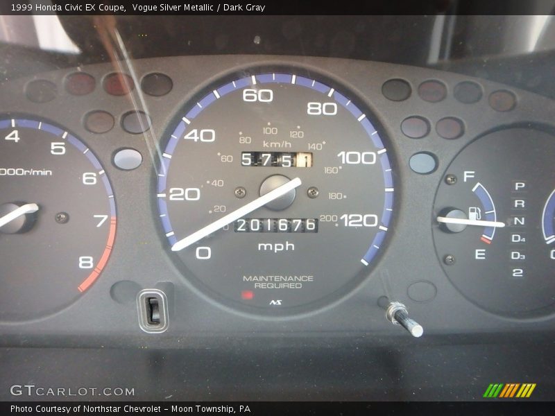 Vogue Silver Metallic / Dark Gray 1999 Honda Civic EX Coupe