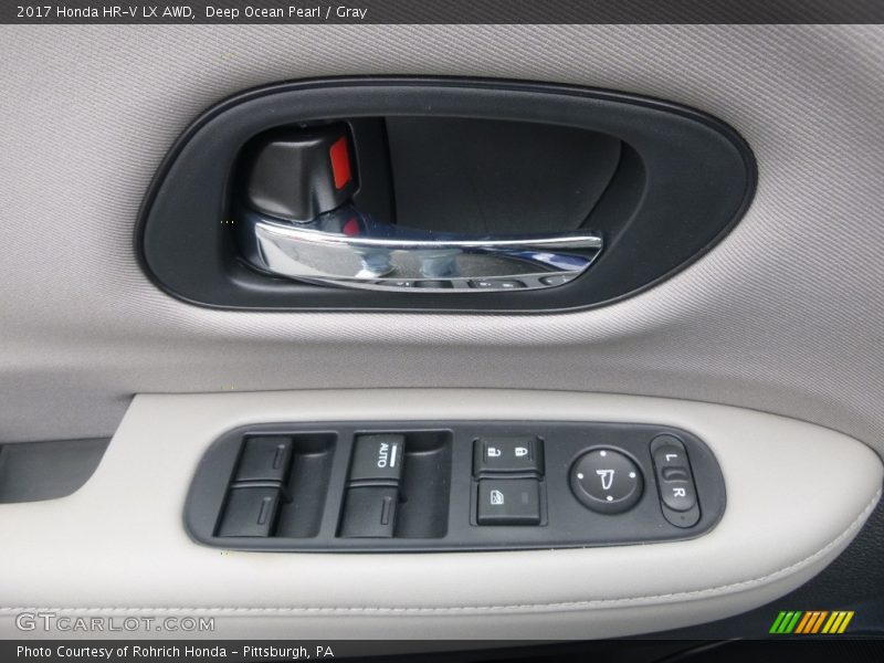 Deep Ocean Pearl / Gray 2017 Honda HR-V LX AWD