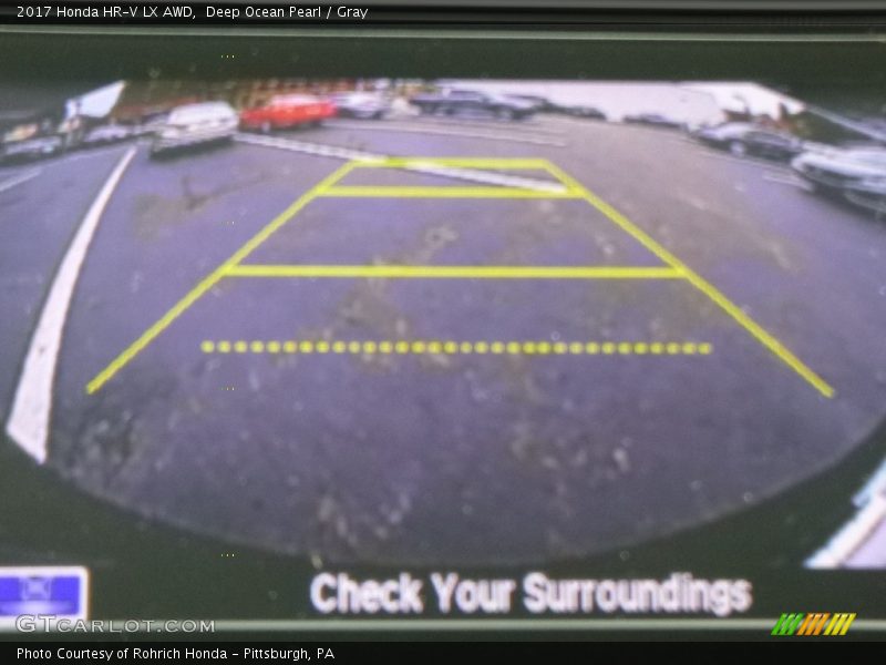Deep Ocean Pearl / Gray 2017 Honda HR-V LX AWD