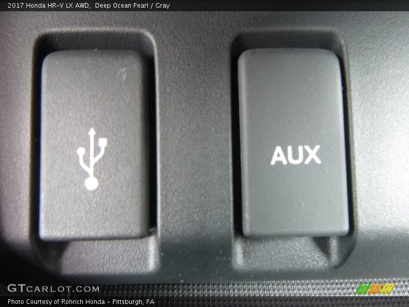 Deep Ocean Pearl / Gray 2017 Honda HR-V LX AWD