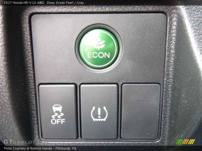 Deep Ocean Pearl / Gray 2017 Honda HR-V LX AWD