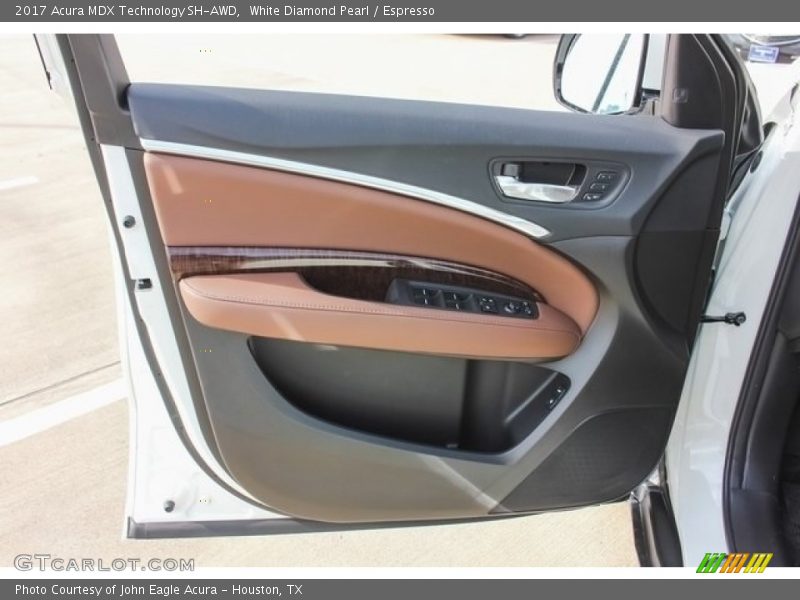 White Diamond Pearl / Espresso 2017 Acura MDX Technology SH-AWD
