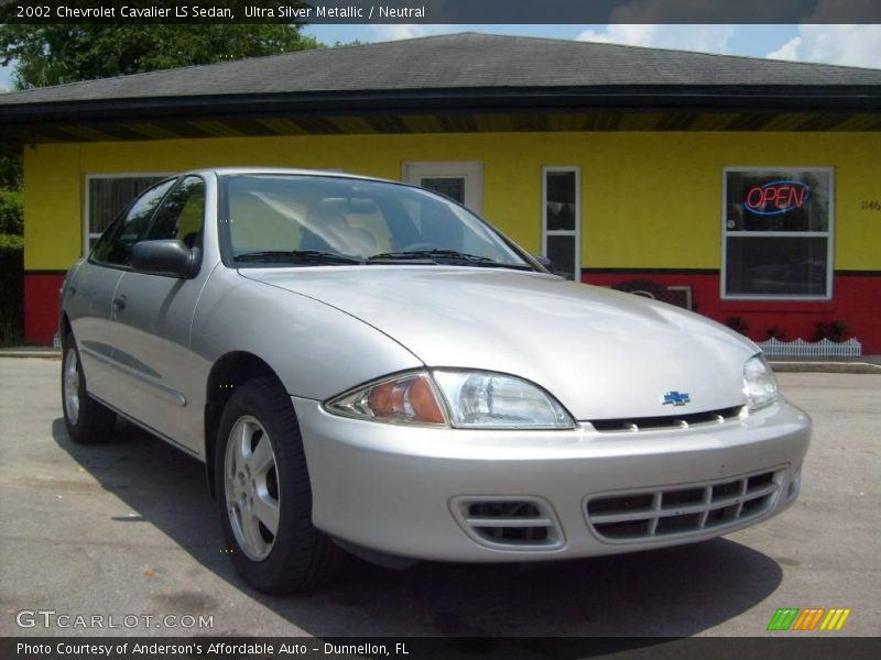 Ultra Silver Metallic / Neutral 2002 Chevrolet Cavalier LS Sedan