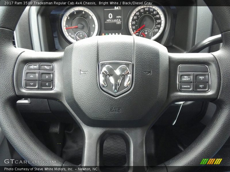 Bright White / Black/Diesel Gray 2017 Ram 3500 Tradesman Regular Cab 4x4 Chassis
