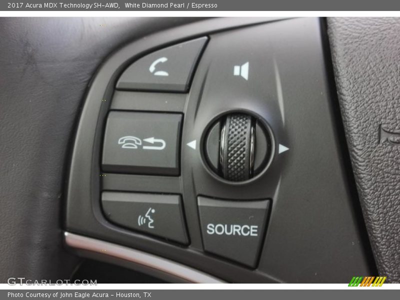 White Diamond Pearl / Espresso 2017 Acura MDX Technology SH-AWD