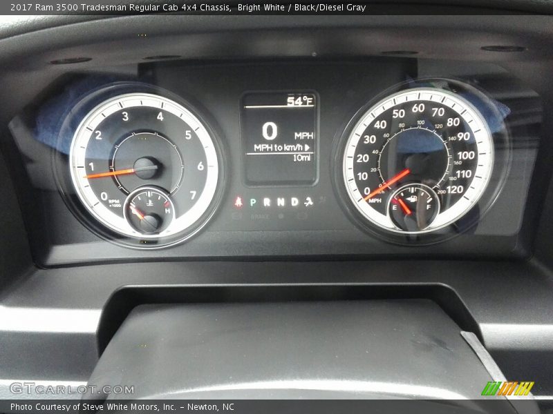 Bright White / Black/Diesel Gray 2017 Ram 3500 Tradesman Regular Cab 4x4 Chassis